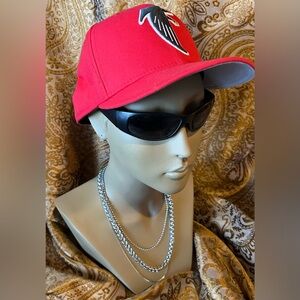 Red New Era Atlanta Falcons fitted Cap with Black Logo